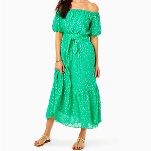 Lilly Pulitzer Tamie off the shoulder dress size xs new with tags